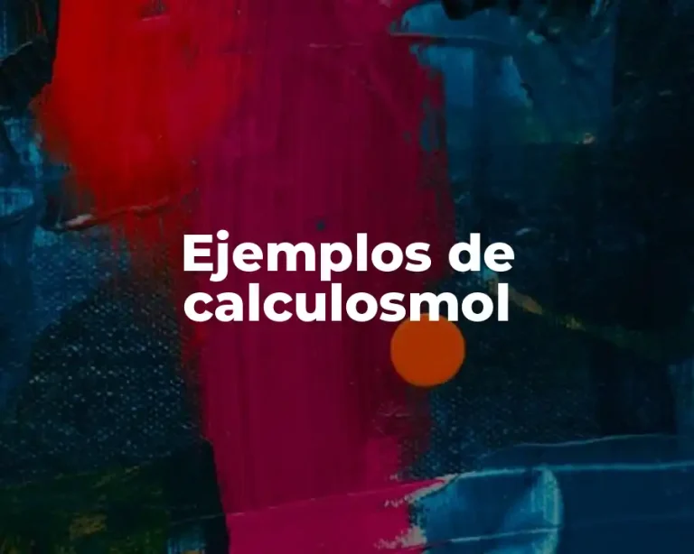Ejemplos de calculosmol
