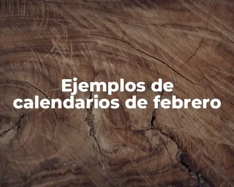 Ejemplos de calendarios de febrero