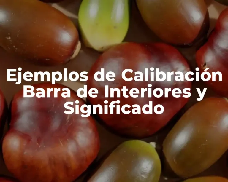 Ejemplos de Calibración Barra de Interiores y Significado
