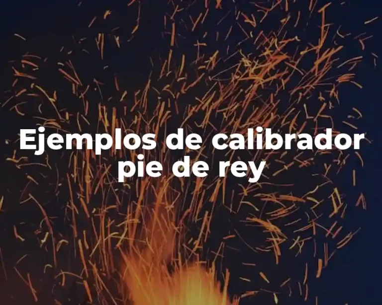 Ejemplos de calibrador pie de rey
