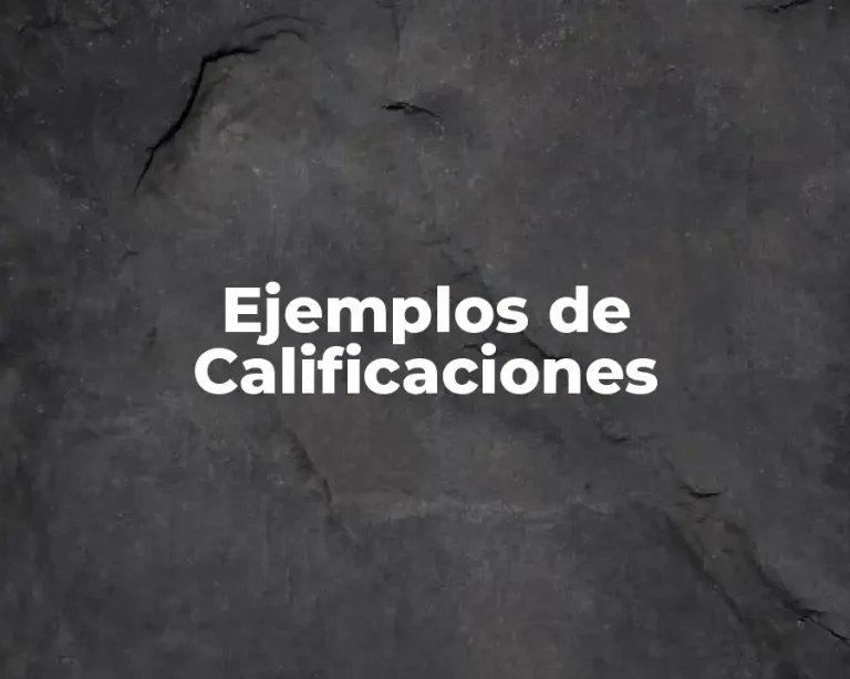 Ejemplos de Calificaciones