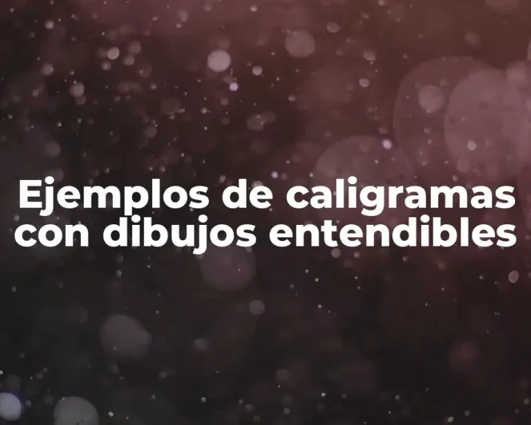 Ejemplos de caligramas con dibujos entendibles