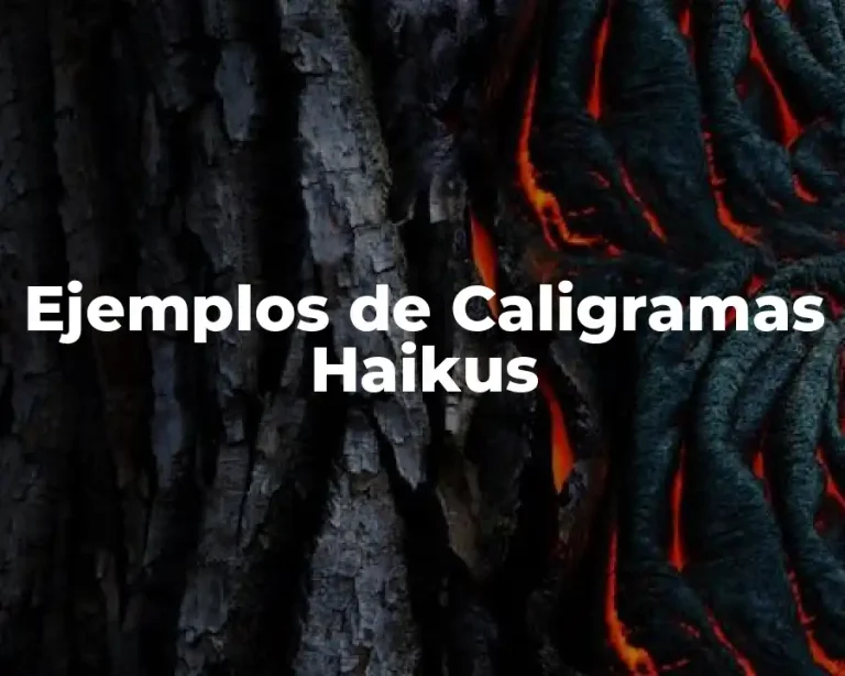 Ejemplos de Caligramas Haikus