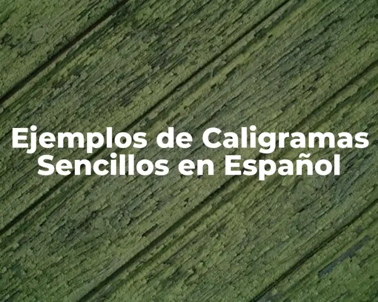 Ejemplos de Caligramas Sencillos en Español