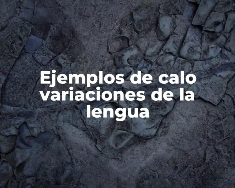 Ejemplos de calo variaciones de la lengua