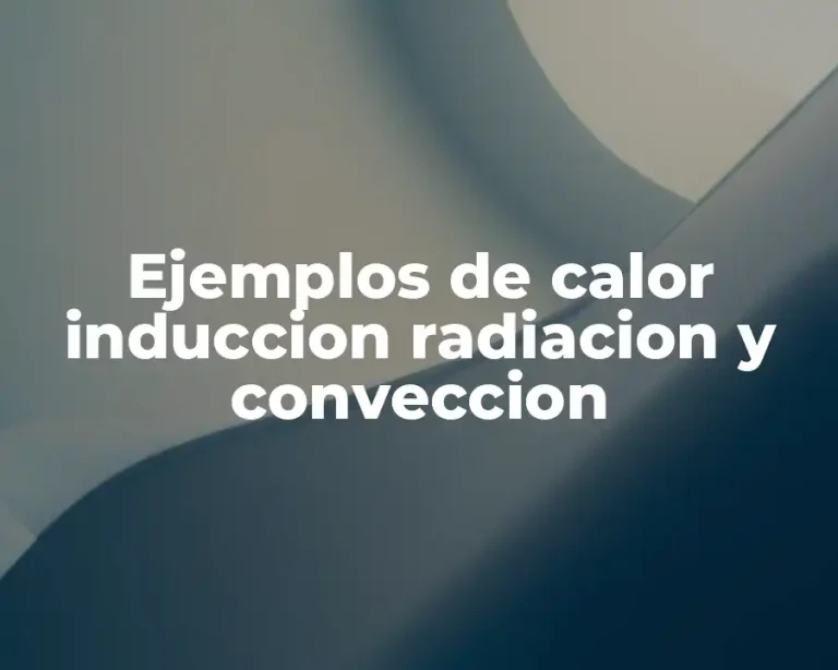 Ejemplos de calor induccion radiacion y conveccion