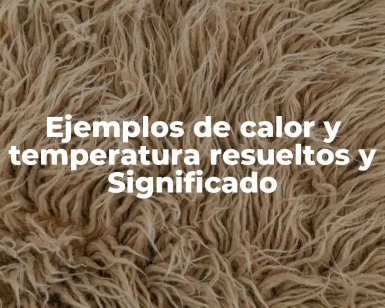 Ejemplos de calor y temperatura resueltos y Significado
