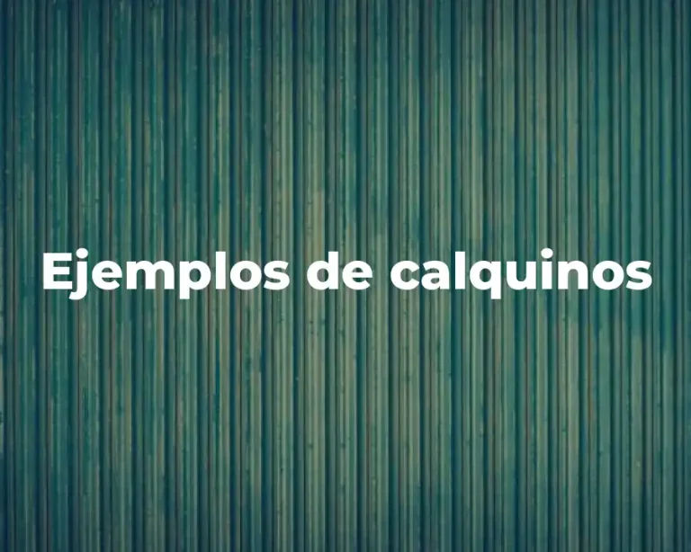 Ejemplos de calquinos