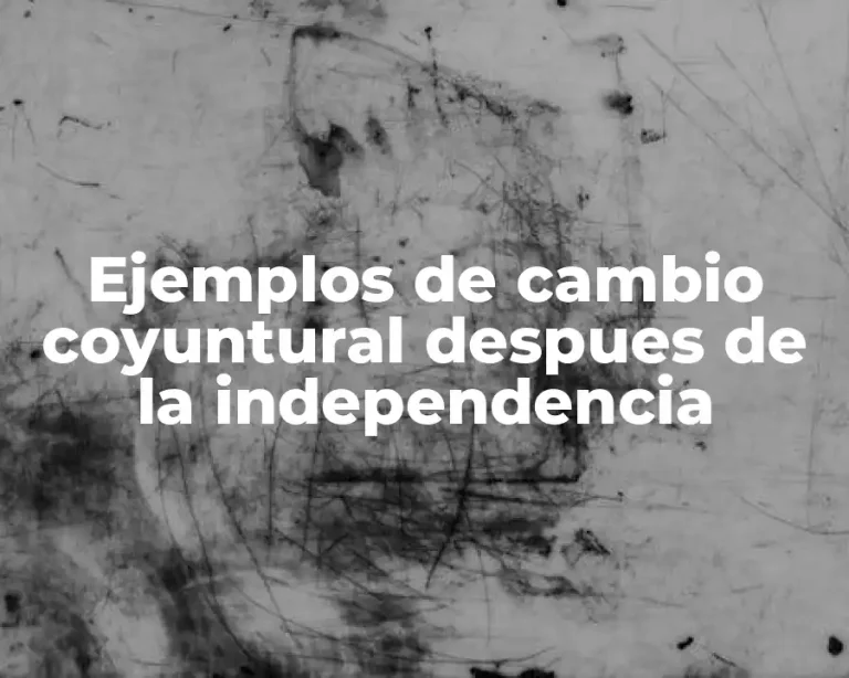 Ejemplos de cambio coyuntural despues de la independencia
