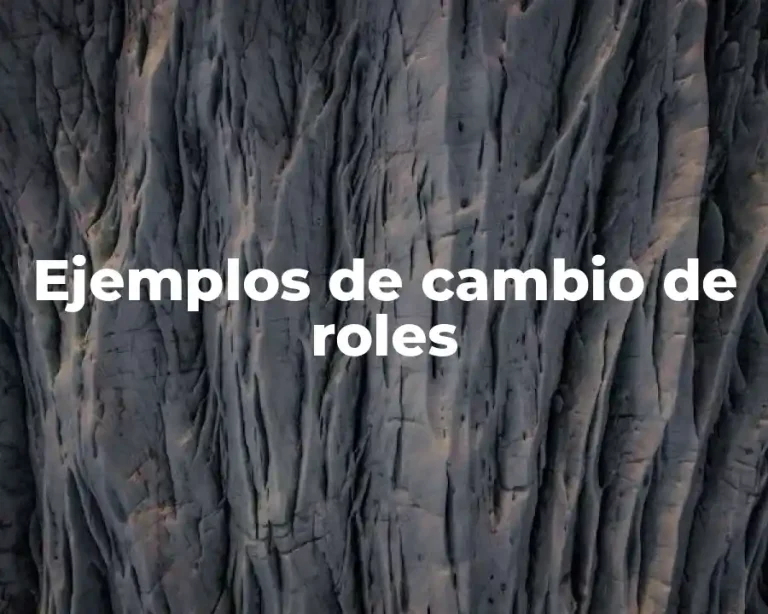 Ejemplos de cambio de roles