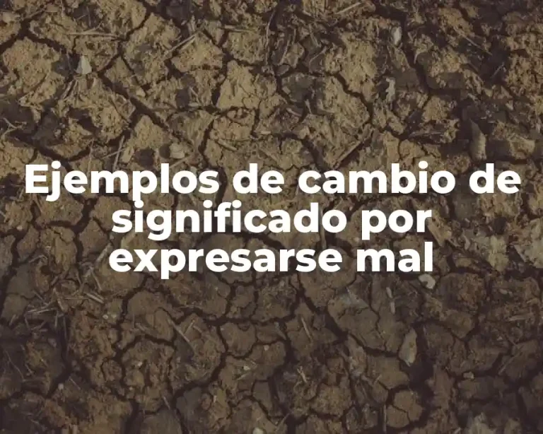 Ejemplos de cambio de significado por expresarse mal
