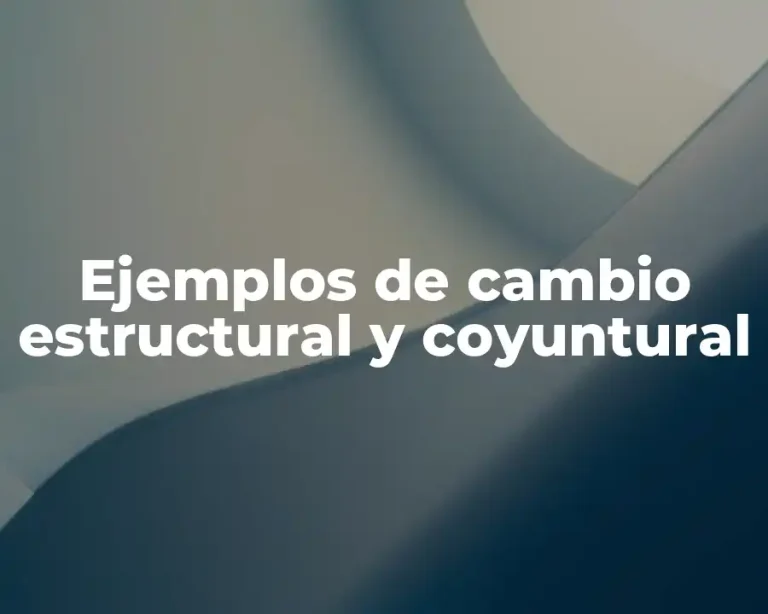 Ejemplos de cambio estructural y coyuntural