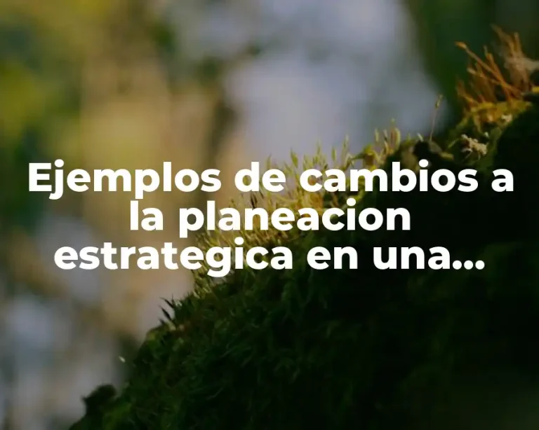 Ejemplos de cambios a la planeacion estrategica en una empresa