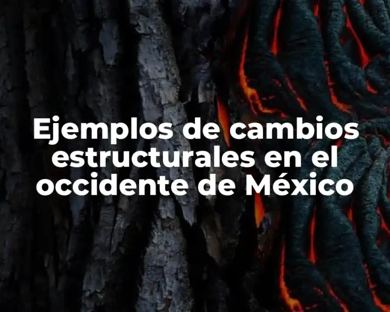 Ejemplos de cambios estructurales en el occidente de México