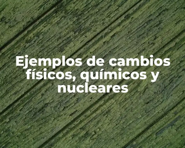 Ejemplos de cambios físicos, químicos y nucleares
