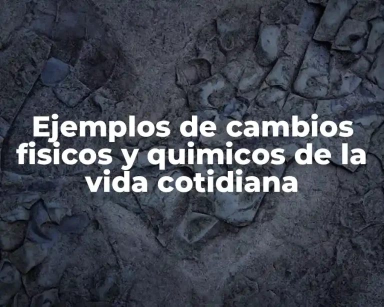Ejemplos de cambios fisicos y quimicos de la vida cotidiana