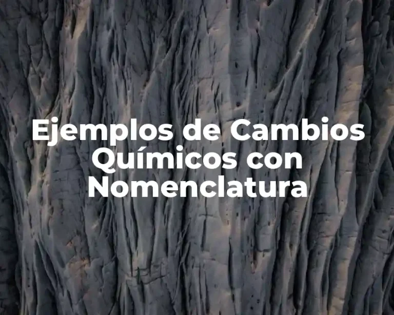 Ejemplos de Cambios Químicos con Nomenclatura