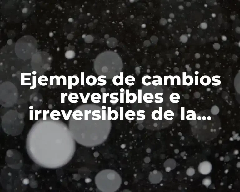 Ejemplos de cambios reversibles e irreversibles de la materia y Significado