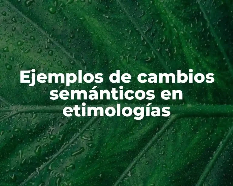 Ejemplos de cambios semánticos en etimologías