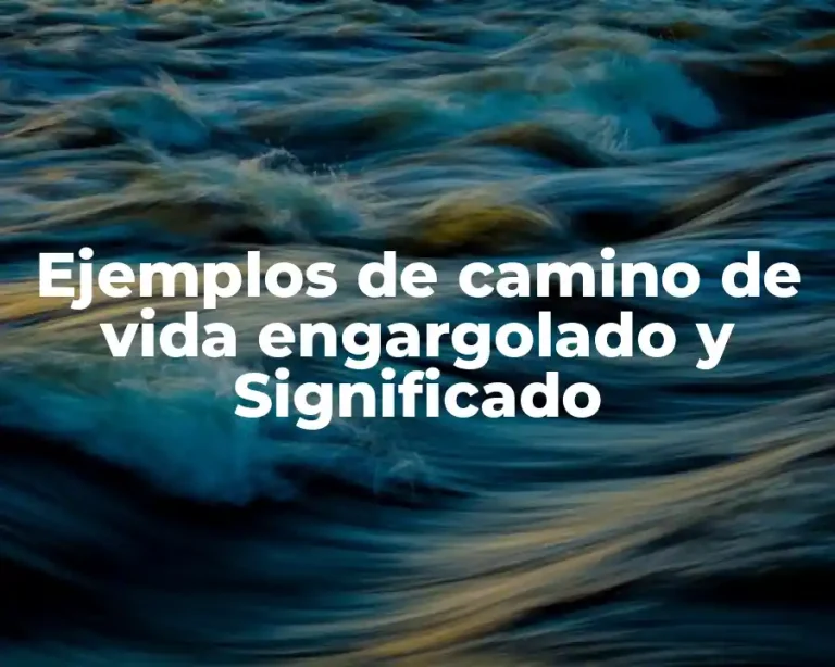 Ejemplos de camino de vida engargolado y Significado