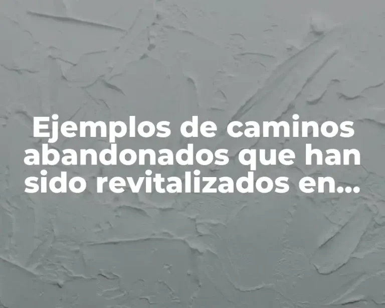 Ejemplos de caminos abandonados que han sido revitalizados en México y Significado