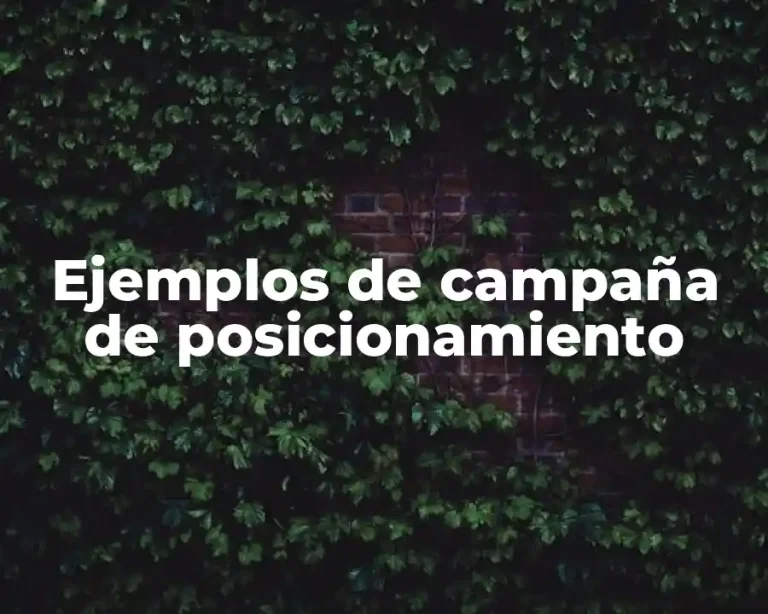 Ejemplos de campaña de posicionamiento