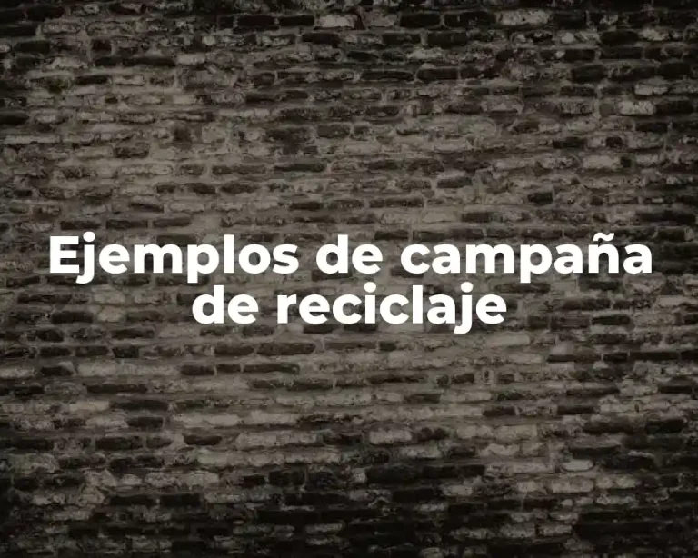 Ejemplos de campaña de reciclaje