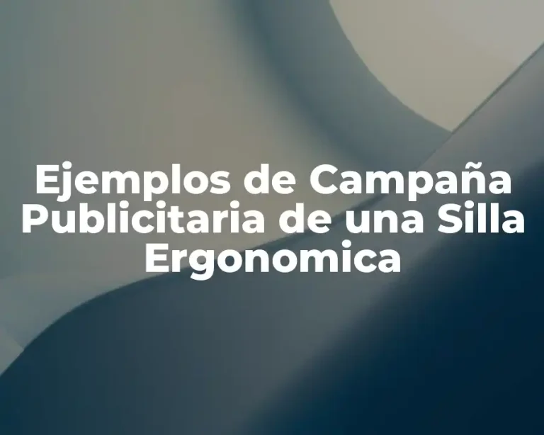 Ejemplos de Campaña Publicitaria de una Silla Ergonomica