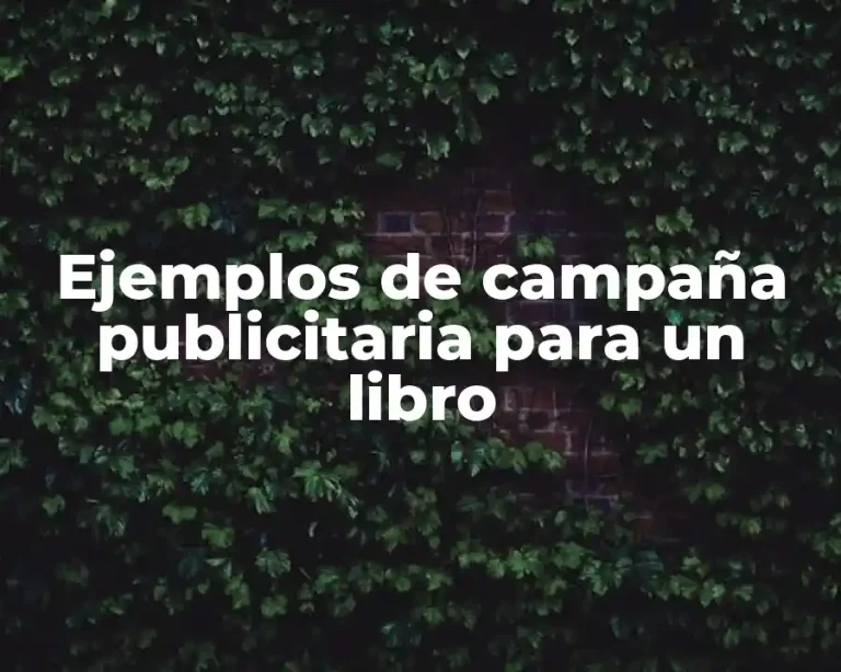 Ejemplos de campaña publicitaria para un libro