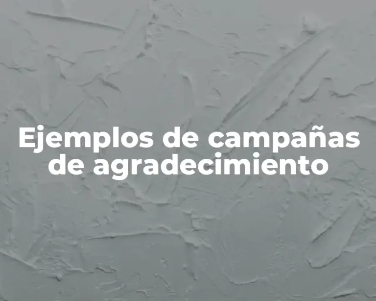 Ejemplos de campañas de agradecimiento