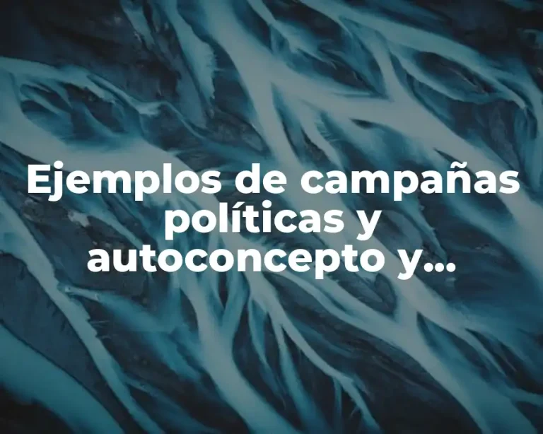 Ejemplos de campañas políticas y autoconcepto y Significado
