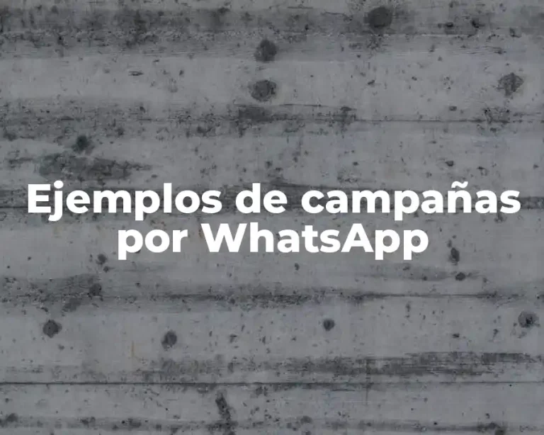 Ejemplos de campañas por WhatsApp