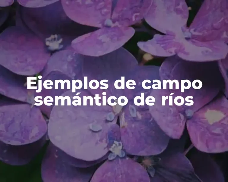 Ejemplos de campo semántico de ríos