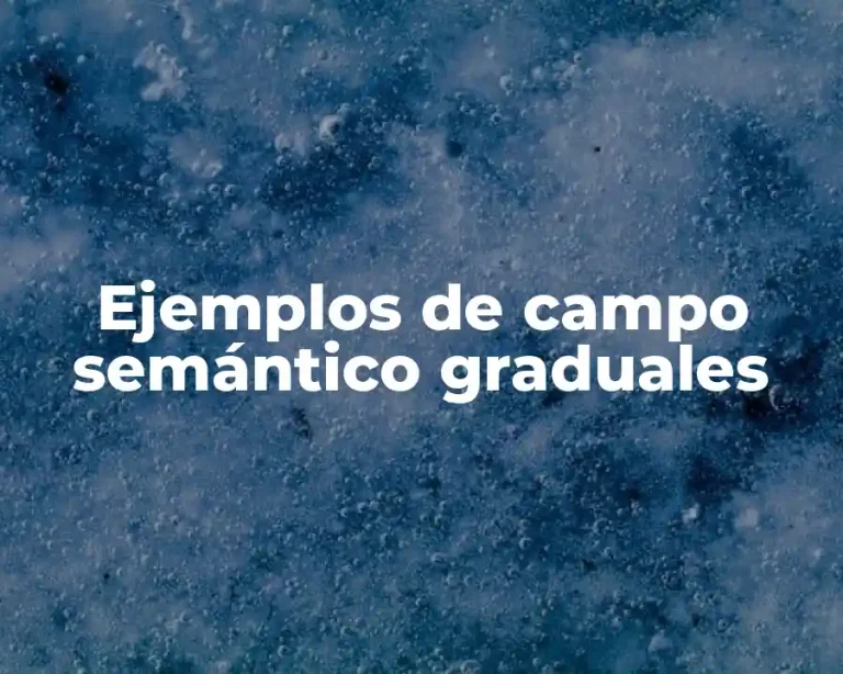 Ejemplos de campo semántico graduales