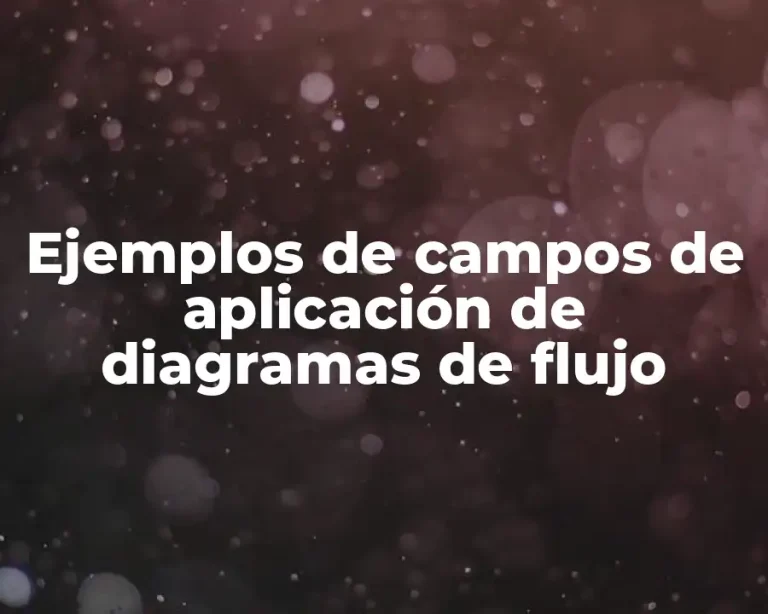 Ejemplos de campos de aplicación de diagramas de flujo
