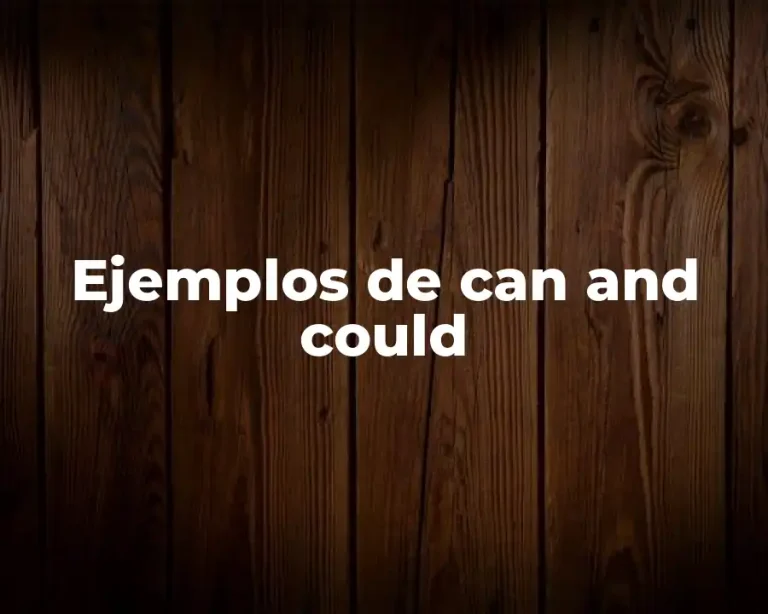 Ejemplos de can and could