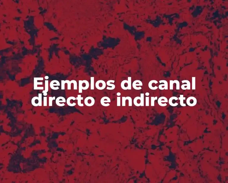 Ejemplos de canal directo e indirecto