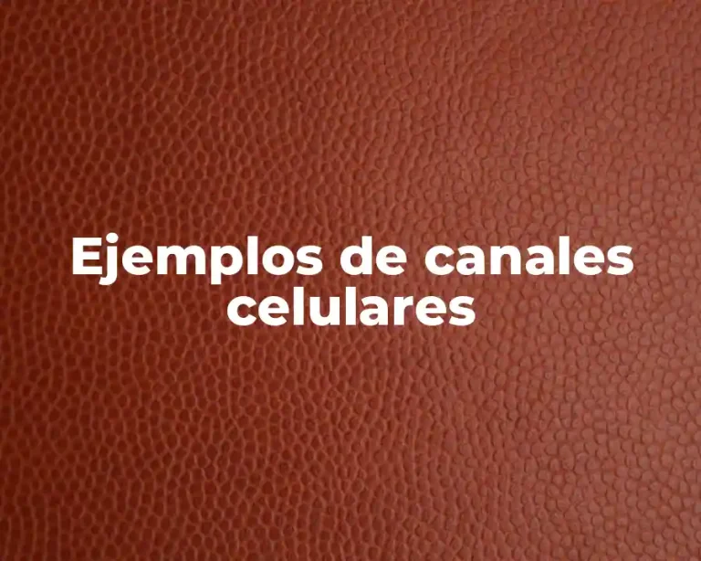 Ejemplos de canales celulares