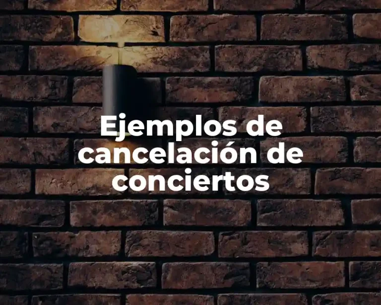 Ejemplos de cancelación de conciertos