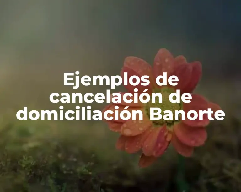 Ejemplos de cancelación de domiciliación Banorte