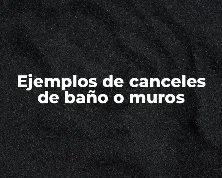 Ejemplos de canceles de baño o muros