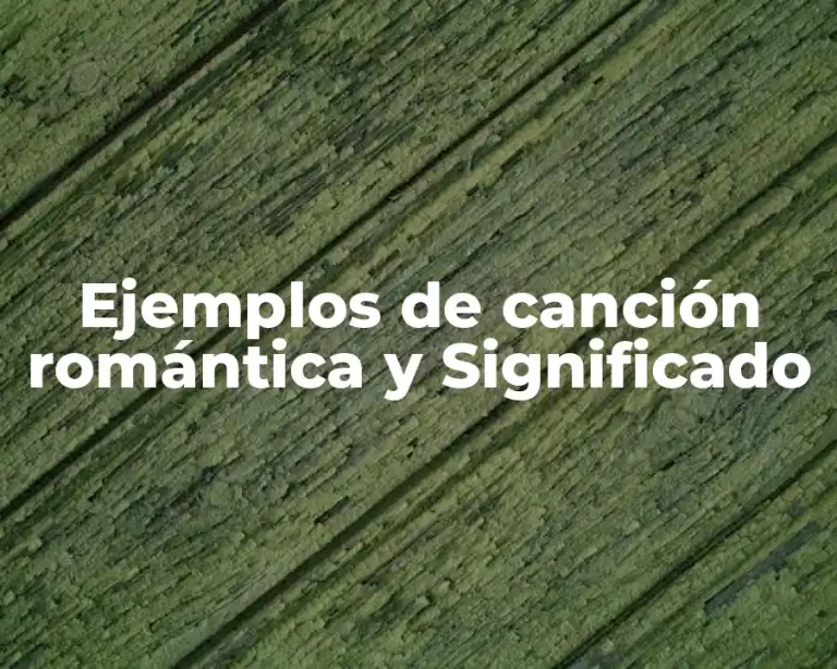 Ejemplos de canción romántica y Significado