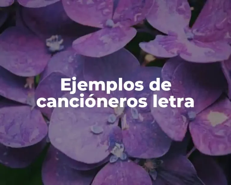 Ejemplos de cancióneros letra