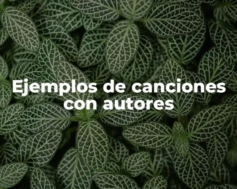 Ejemplos de canciones con autores