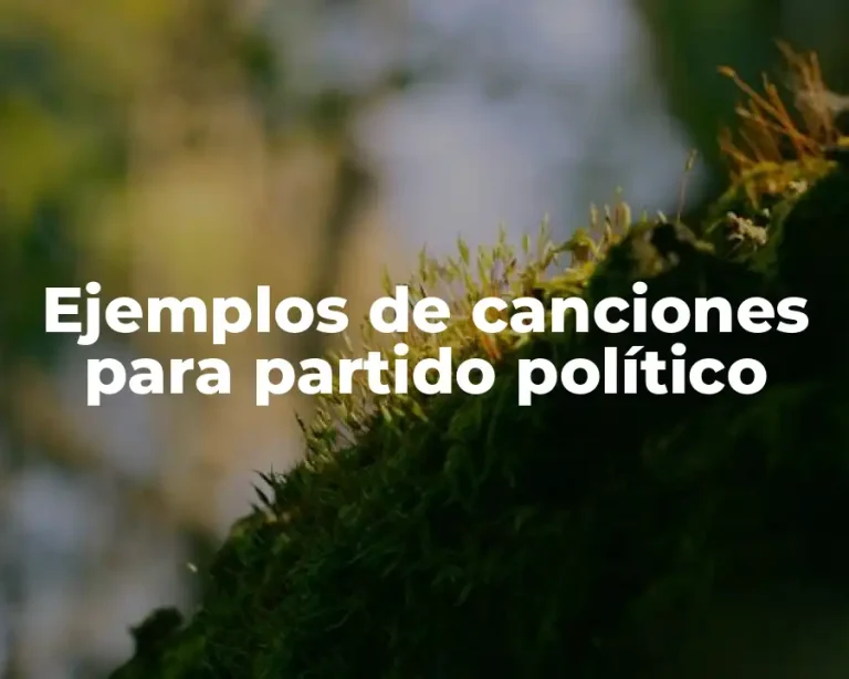 Ejemplos de canciones para partido político