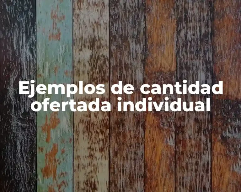 Ejemplos de cantidad ofertada individual