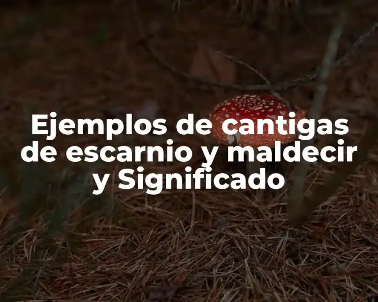 Ejemplos de cantigas de escarnio y maldecir y Significado