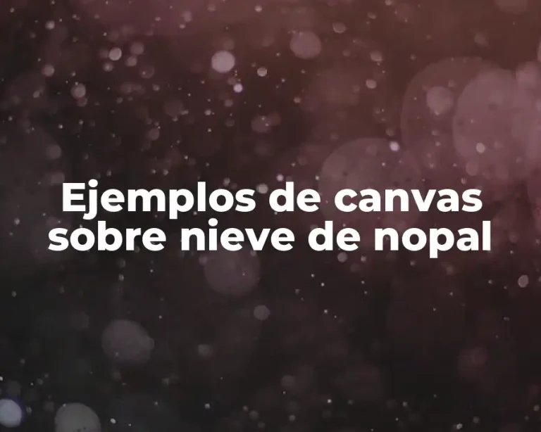 Ejemplos de canvas sobre nieve de nopal