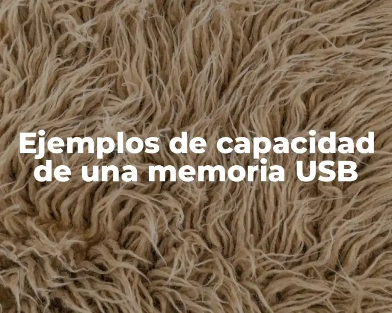 Ejemplos de capacidad de una memoria USB