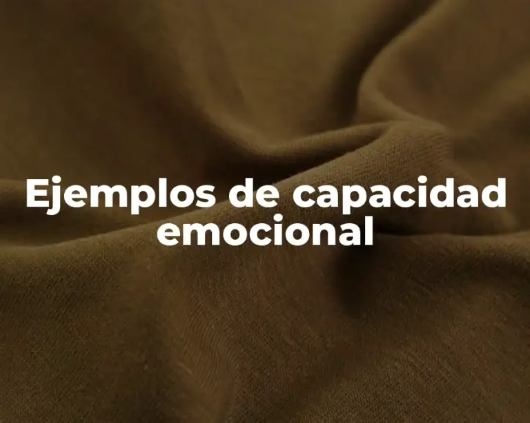 Ejemplos de capacidad emocional